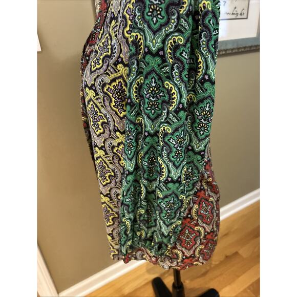 Alice and Olivia Sheila Paisley Long Sleeve Tie Front Blouse Top Sz XS New - Picture 4 of 13